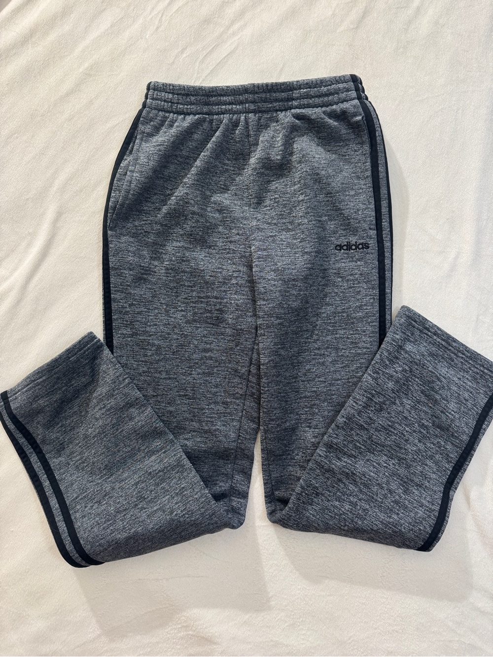 adidas Kids' Gray Heather Track Sweat Pants